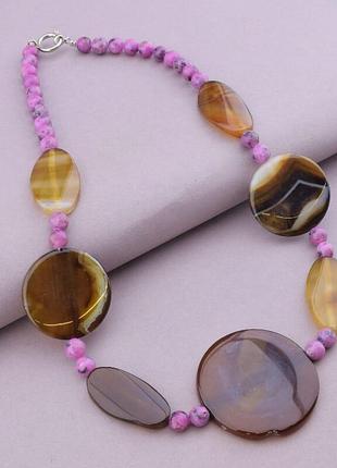 102305 намисто агат, кварц 54 см