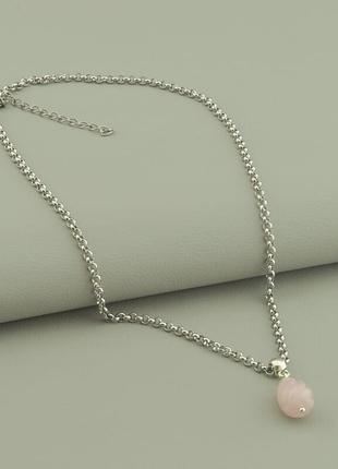 110937 підвіска рожевий кварц 39 см.