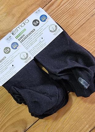 Комплект жіночих низьких шкарпеток із силіконом на п'яті з 5 пар, розмір 39-42, колір чорний