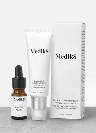 Balance moisturiser with glycolic acid activator medik8 зволожуючий крем для проблемної шкіри.