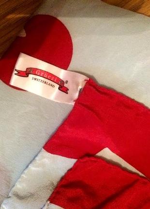 Широкий шелковый шарф, швейцария, grüezi ручная работа, горохи