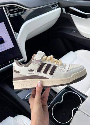 Кроссовки adidas forum white brown7 фото