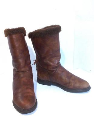 🌟 дитячі зимові шкіряні чоботи для дівчинки від бренда bata, італія! р.35-36 код a3619