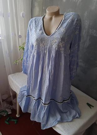 Ярусное платье 👗 с вышивкой floryday3 фото