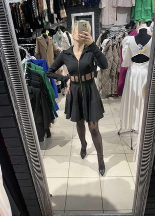 Чорне плаття на блискавці, розмір xs-m8 фото