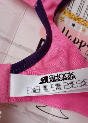 Розовый спортивный бюстгальтер топ фирмы shock absorber размер 70в6 фото