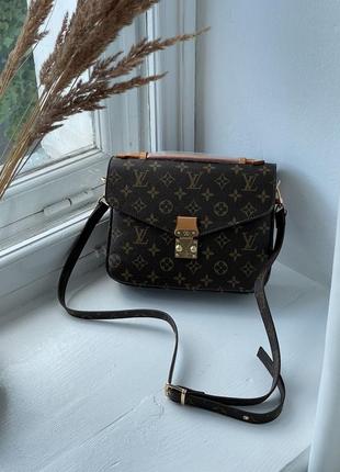 Сумка в стиле louis vuitton pochette metis brown/caramel