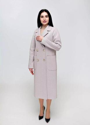 Актуальное женское шерстяное демисезонное пальто3 фото
