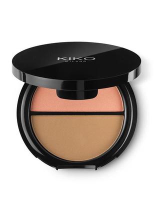 Kiko milano палітра бронзер та румяна blush and bronzer face palette 01