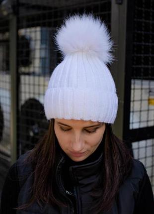 Зимова шапка without general white woman2 фото