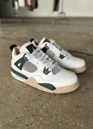 Мужские кроссовки nike air jordan 4 retro white green 40-41-42-43-44-45-46