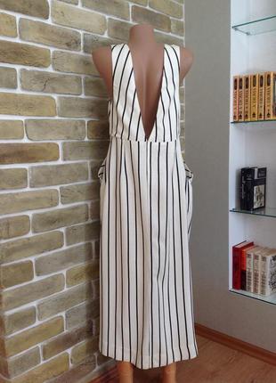 Нове плаття фартух-сорафан у смужку з кишенями 100% віскоза розмір 125 фото