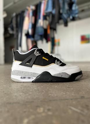 Женские кроссовки nike air jordan 4 retro white black 36-37-38-39-40-41
