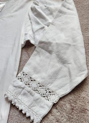 Винтажная "ретро " белая блуза.2 фото