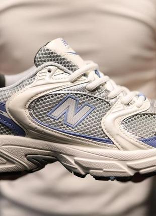Весенние, спортивные кроссовки new balance 530 white blue