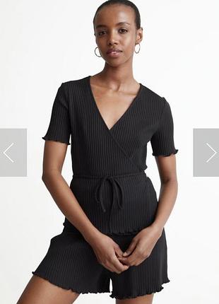 Топ у рубчик майка на запах 14uk