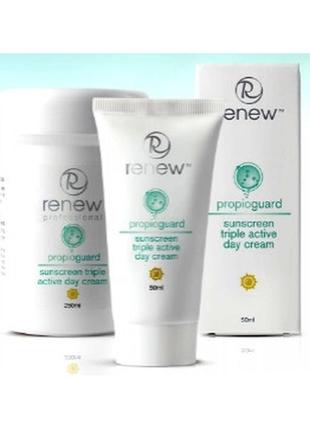 Увлажняющий крем тройного действия для проблемной кожи renew propioguard sunscreen triple active day cream