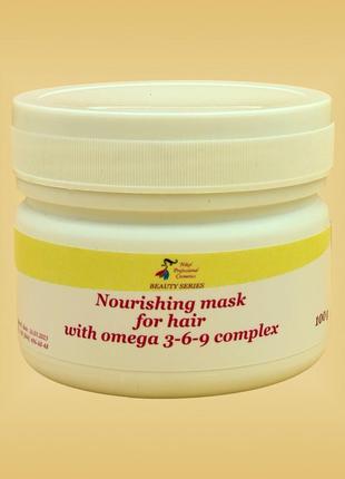Поживна маска для волосся з комплексом омега 3-6-9 100мл nikol professional1 фото