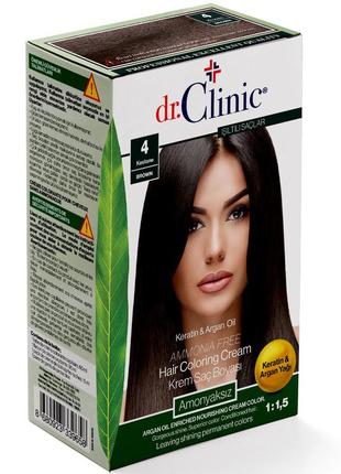 Фарба для волосся без аміаку dr.clinic, 4 каштан1 фото