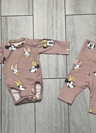 Стильний комплект набір мікі від h&m на малюка на дівчинку