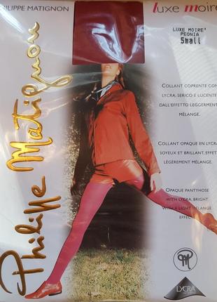 Італійські фірмові щільні колготки з блиском philippe matignon luxe moire – 100den