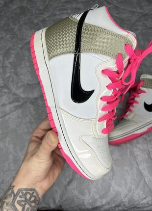 Кроссовки кожа натуральная высокие nike dunk оригинал размер 38 новые4 фото