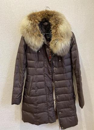 Пуховик з натуральним лисячим хутром