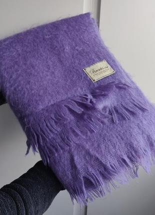 Махеровий плед покривало bronte вовна вінтаж