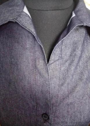 Джинсовое платье стрейч миди прямого кроя размер uk 8-104 фото