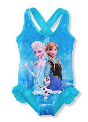 Купальник цільний дитячий на дівчинку frozen холодне серце фрозен розмір 128-134 см