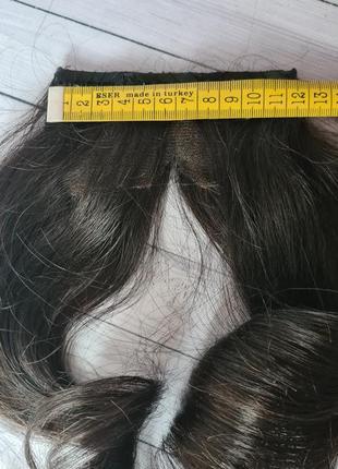 Длинная трендовая челка 100% натуральный волос.5 фото