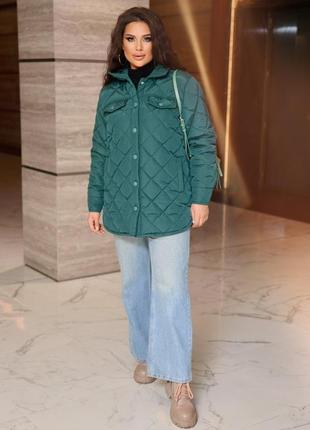 Стильна жіноча куртка сорочка 6 кольорів великі розміри