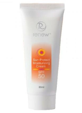 Увлажняющий солнцезащитный крем renew sun protect moisturizing cream spf-50 80мл1 фото