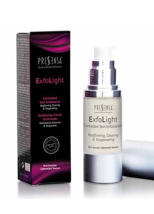Легкий пілінг із гліколевою й аха-кислотами pressensa exfolight ontrolled 30ml