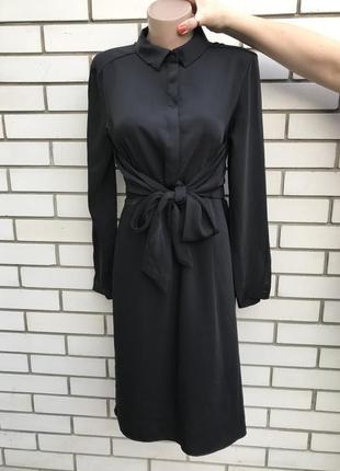 Черное платье, платье с завязками по талии, миди h&amp;m h&amp;m6 фото