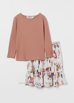 Костюм комплект 8-10 лет h&amp;m юбочка реглан2 фото