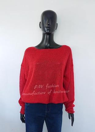 Червоний светр оверсайз 2