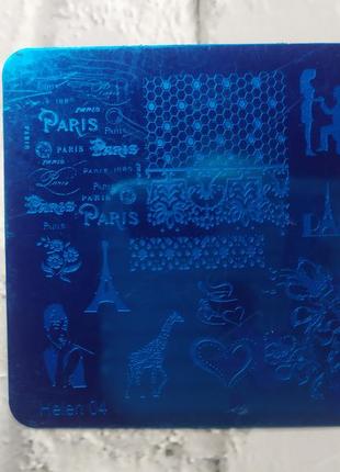 Пластина для стемпінгу стемпінга дизайну нігтів манікюру стемпінг пластини штамп лак холдер стемпинг