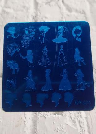 Пластина для стемпінгу стемпінга дизайну нігтів манікюру стемпінг пластини штамп лак холдер стемпинг