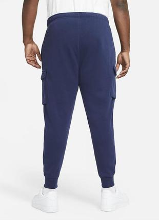 Штаны спортивные мужские nike sportswear club fleece cd3129-410 темно-синий размер s2 фото