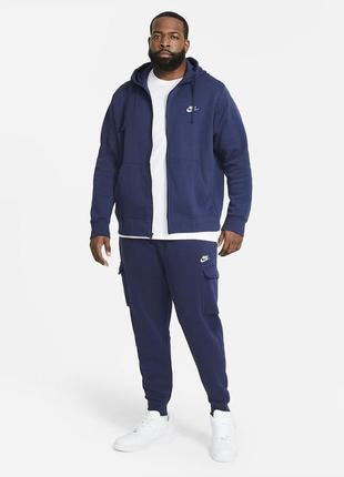 Штаны спортивные мужские nike sportswear club fleece cd3129-410 темно-синий размер s7 фото