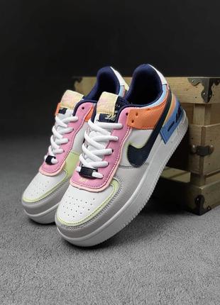 Nike air force 1 shadow белые цветные