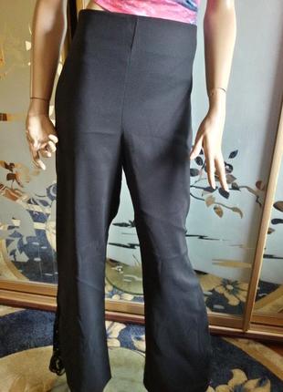 Необычные брюки-трансформер, "for women", черные, гипюр, стрейч, новые 52 (18) размер