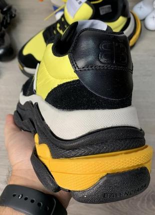 Кросівки balenciaga triple s 2.0 black yellow2 фото