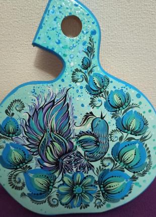 Досточка ручной работы, доска,петрик, петриковская роспись.