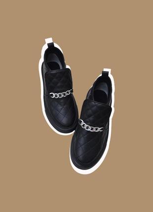 Натуральні жіночі черевики 🌷 в чорному кольорі2 фото