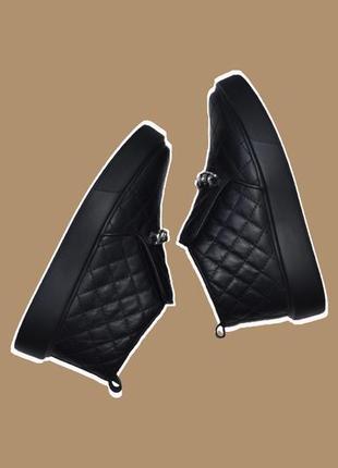 Натуральні жіночі черевики 🌷 в чорному кольорі3 фото