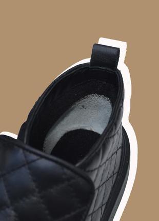 Натуральні жіночі черевики 🌷 в чорному кольорі10 фото