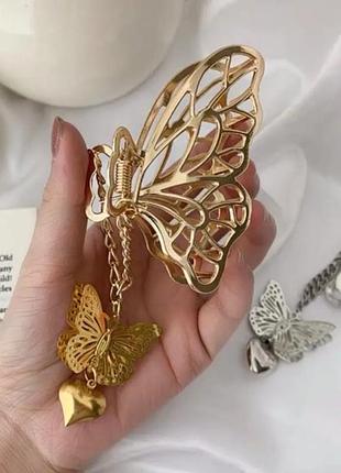 Крабик для волос заколка зажим крабик резинка бантик бант крабік