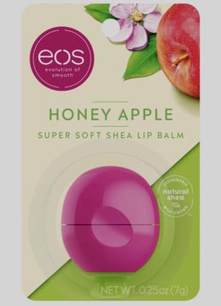 Бальзам для губ "медове яблуко" eos visibly soft lip balm honey apple, 7 г1 фото